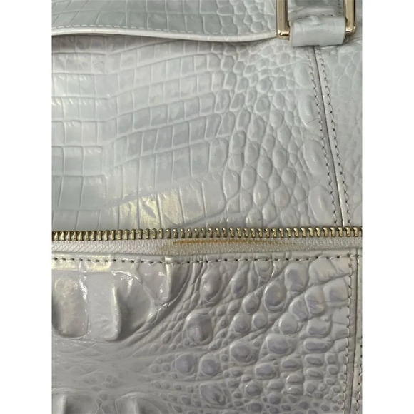 Brahmin Duxbury Weekender Duffel Bag Shell White Melbourne Travel Tote - Picture 12 of 15